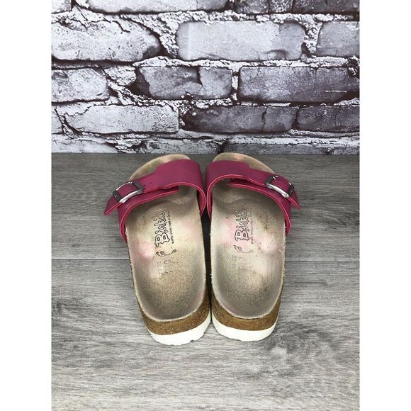 Birkis By Birkenstock Pink Leather Buckle Strap Platform Sandals Women Sz 35EU/5 - Picture 6 of 16